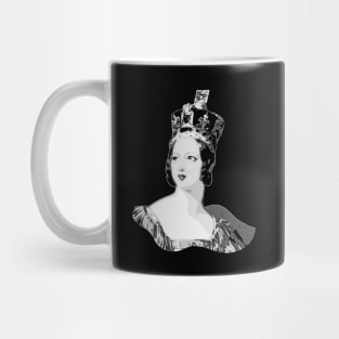 Queen Victoria Black and White Mug